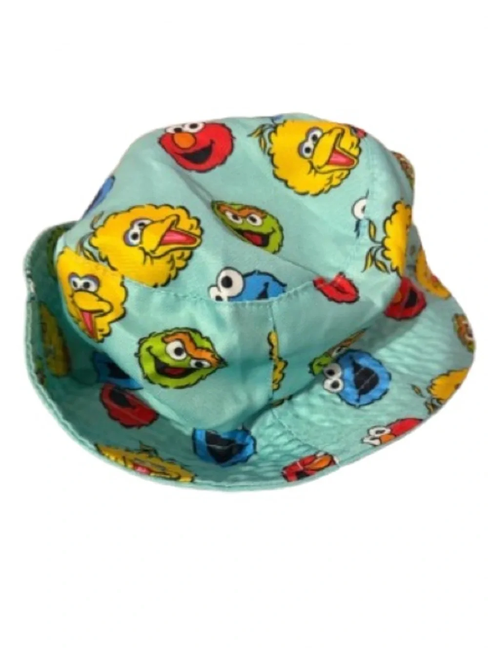 Sesame Street Aqua Blue Reversible Bucket Hat “Amazing” Character Patch